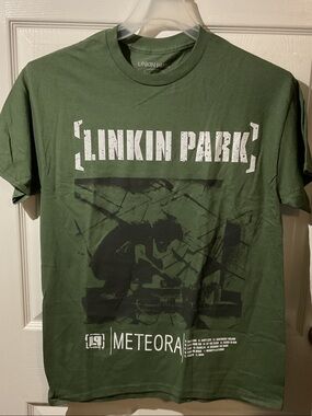 Linkin Park Meteora Graphic Band Tee - Olive Green